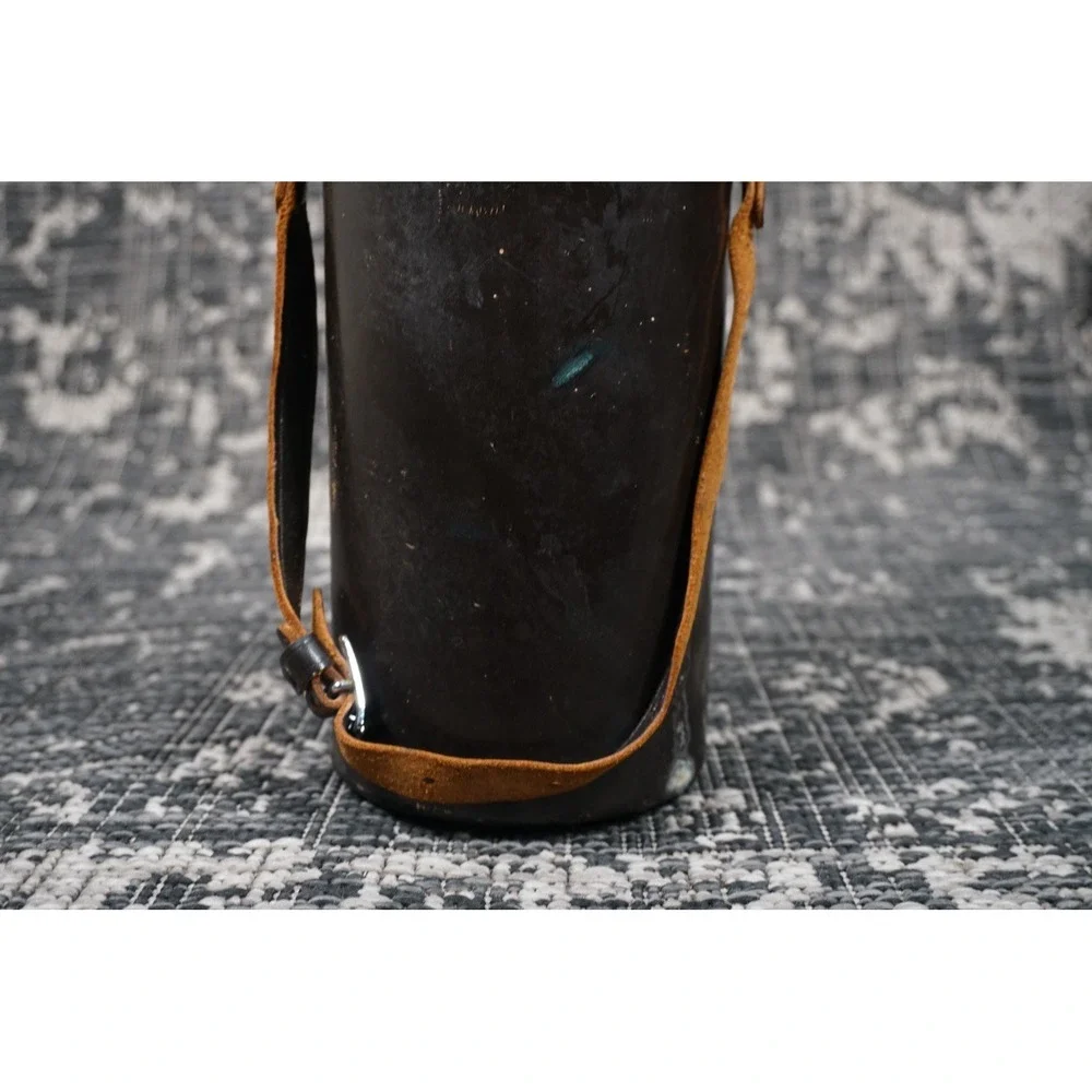 Nikon Nikkor F Brown Leather Hard Lens Case 5 1/4 x 3 1/2 Inch‎ Vintage V29